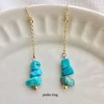 【sale】大粒ターコイズ♡ゆらゆらピアス