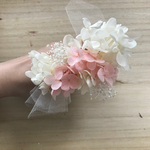 チュールと 紫陽花とかすみ草のプチヘッドドレス