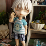 オビツ１１Tシャツ＆ハーフパンツセット（水色）