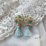 向日葵 刺繍イヤリング☆