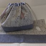 お弁当袋セット＊シロクマくん＊ベージュグレー