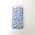 〈送料無料〉iPhoneケース "lily" blue gray