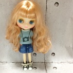 インディゴブルーデニムスカート＆アクアマリンTシャツセット