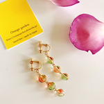 オレンジとグリーンOrange gardenイヤリング♡ピアスも選べます。