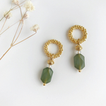 swarovski crystal × natural stoneピアス／イヤリング