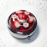 再販☆flowerいちごゼリーケーキのピルケース
