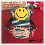 送料無料 犬用ハーネス(小型犬用)スマイルワッペン【Mサイズ】