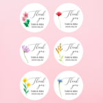 サンキューシール 6枚セット *one flower*