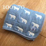６重ガーゼ＊ガーゼケット 100×70  しろくま