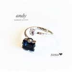 Swarovski Crystal Montana Silver Folk Ring