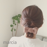 全4色♥親子ペア選択可♥リネン100%　ダブルリボンヘアゴム
