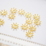 New！50個★メタル花芯パーツ　ゴールドカラー　Ｓ　ビーズキャップ
