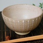 お茶碗（ピンク）縦ライン　新　1215-5