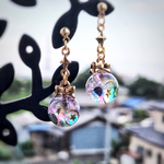  オーロラ風ゆらゆらピアス