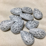 10個（！）大きい ドロップビーズ シルバー ハンドメイドパーツ アクセサリー