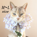 ♡お花畑で捕まえて紫陽花葉っぱ付き付け襟♡MLサイズ