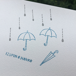 傘 雨 ＊消しゴムはんこ