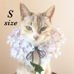 ♡お花畑で捕まえて紫陽花葉っぱ付き付け襟♡Sサイズ