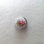 【再販×2】リネンと刺繍のバラと小花のピルケース A