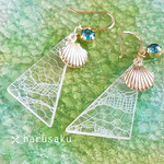 海風香る☆さざ波トライアングルピアス＆イヤリング♪
