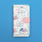 ニャー！ニャー！ニャー！【iphone】手帳型ケース 送料無料