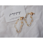 gold silver × moku moku earring ゴールドシルバー×mokumoku イヤリング