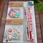 ★7月中送料無料品＾＾★布を楽しむ布シール【おためしセット】★LOVE手帳★