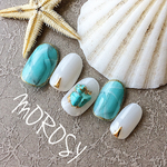 送料込☆ターコイズネイル☆MOROSY45