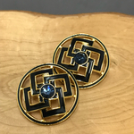 15ｍｍ◇2個入◇　卍のようなボタン【Gネイビー】