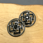 18ｍｍ◇2個入◇　卍のようなボタン【SブラックA】