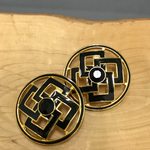 24ｍｍ◇2個入◇　卍のようなボタン【Gブラック】
