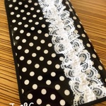 ランドセルカバー Black x White Dot