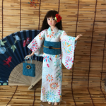 ジェニー・momoko   浴衣 金魚 白