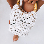 マクラメバンブーバッグNo.2 ハンドバッグ 