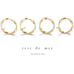 【4個 16mm】 ツイスト リング ピアス 金具 ベース 