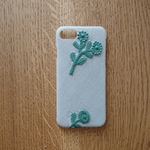 *受注製作*ミナペルホネン*bonheur ライトブルー×ミント*mina perhonen*iPhoneケース*iPhoneカバー*スマホケース*スマホカバー