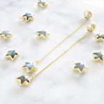 送料無料14kgf*Labradorite STAR american pierced earring