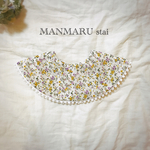 【 MANMARU stai 】5重ガーゼがふわふわ＊ポンポン付きラウンドスタイ