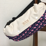 大人可愛いフラミンゴ♡白紺ボーダー♡エルゴリバーシブルカバー♡27