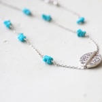 SILVER925　turquoisepierce necklace[nc1178] 