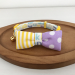 ＊現品限り＊パッチワークリボンの首輪【S~M】17~25cmの間で調整可能♪