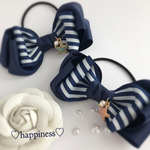  🆕 夏限定♡ホイップリボンのヘアゴム♡スターフィッシュチャーム(ピンク、ブルー)再販2