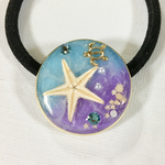 910)〈再販3〉パステルカラーに誘われて ホヌ 海岸ヘアゴム   レジン