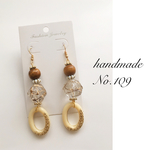 №109.アンティーク風大ぶりピアス＊イヤリング変更無料