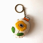 OHANA 刺繍キーホルダー イエロー