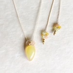 イエロースミソナイト macramé necklace