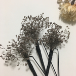 珍しいグレーのかすみ草のヘアアクセサリー/3本1セット