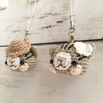 アメリカンショートヘアーネコ（小）あみぐるみストラップ