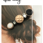 ハンドメイド♡ボタンヘアクリップ♡