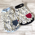 オーダー可能  犬服  スマイル柄ポケット付きタンク(デニム)